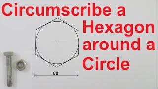 Circumscribe a regular Hexagon around a Circle Simple and easy method [upl. by Cristin516]