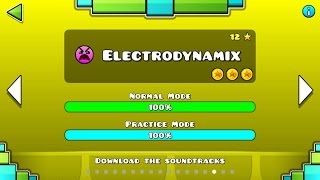 Geometry Dash  Level 15 Electrodynamix All Coins [upl. by Potts]