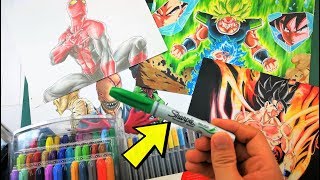 Todos Mis Materiales Para Dibujar Anime  DibujAme Un  OMG😱😱😱 SHARPIE🖌️ PUNTA PINCEL [upl. by Behka]