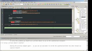 Observer Design Pattern Handling Multithreading part 1 of 2  Example using Java [upl. by Kerri997]