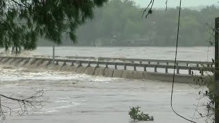 RAW VIDEO Floods Cause Bridge Collapse Over Llano River In Texas [upl. by Aneema]