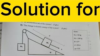 Let we have a system of two objects connected by a weightless string and frictionless pulley [upl. by Dole226]