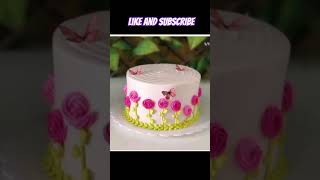 Beautiful flowers cake decorations🎀💗 cakedecorations yt cake shorts youtube [upl. by Anniahs548]