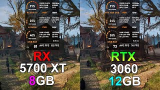 RX 5700 XT vs RTX 3060 12GB  Test in 10 Games Tested in 2024 [upl. by Solberg]