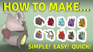 osrs  How To Make A Slayer Helmet amp Adding Boss Head  Trim [upl. by Oemor892]