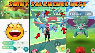 Pokemon Go Salamence Nest Location Coordinates  How to Get Unlimited Shiny Salamence in Pokemon Go [upl. by Ahsilrac847]