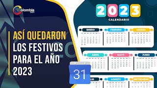 Calendario de días festivos 2023 en Colombia [upl. by Fai746]