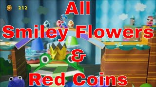 Poochys Tape Trail  All Smiley Flowers 🌼 and Red Coins 💰  Yoshis Crafted World 🥚 🧶 🥚 ⛳ [upl. by Cornell]