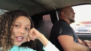 Teen Films Dad Singing In The Car  tennessee whiskey amazing cover [upl. by Anelac]