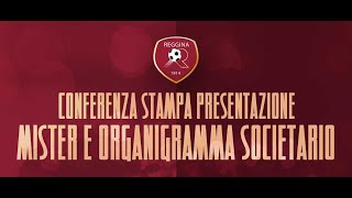 Conferenza stampa presesentazione organigramma societario e mister Pergolizzi [upl. by Irneh161]