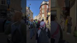 Cambridge University students and the public rally in support of Gaza [upl. by Walker]