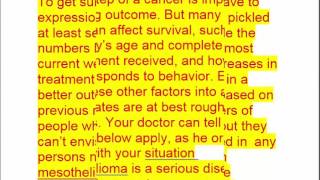 Mesothelioma survival rates causes treatment symptoms prognosis life expectancy [upl. by Gurango]