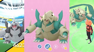 New ✨SHINY✨ Mega Aggron Evolution Mega Aggron Raid in Pokémon Go [upl. by Rimidalv]