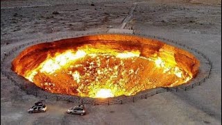 In 1971 engineers from the Soviet Union ignited a fire in a gasfilled hole in Turkmenistan [upl. by Ysak]