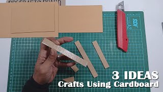 3 Ideas Craft Using Cardboard At Home [upl. by Kaia]