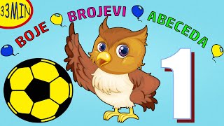 BOJE  BROJEVI  ABECEDA 🟡 Učimo Brojeve  Boje  Abecedu Slova Za Djecu 🟡 Ucimo Decu Zivotinje 🔵 [upl. by Derward601]