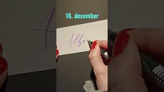 Kalendár mien 16 december  Albina calligraphy moderncalligraphy handwriting handlettering [upl. by Miarzim92]