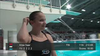 Girls A 3m final  Eindhoven Diving Cup 2024 [upl. by Melinde]