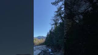 Fall trees in the whitemountains  Rocky Gorge from the footbridge [upl. by Meriel664]