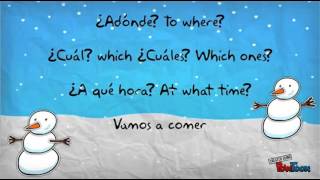 Spanish Interrogatives Jingle Bells Song Canción de los Interrogativos [upl. by Arytal]