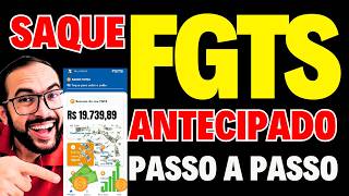 PASSO A PASSO SAQUE TOTAL DO FGTS 2024 LIBERADO PELO APLICATIVO DA CAIXA  SAQUE ANTECIPADO DO FGTS [upl. by Adnylam]