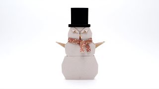 ORIGAMI SNOWMAN v2 ⛄Jo Nakashima [upl. by Yarg]