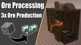 3x Ore Production  Minecraft Create Mod Schematic [upl. by Idnerb930]