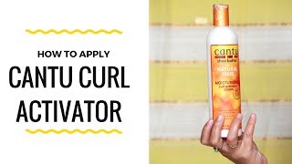 Cantu Curl Activator How to Apply on Curly Hair 1 min Tutorial [upl. by Larimore773]