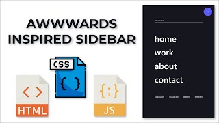 HTMLCSSJS Tutorial Crafting an AwwwardsWorthy Modern Sidebar Menu [upl. by Abeh473]