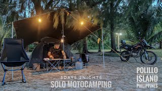 SOLO MOTOCAMPING BRIÑAS BEACH RESORT POLILLO ISLAND QUEZON SILENT VLOGRELAXINGFIRE MAPLEOUTIN [upl. by Trinette]