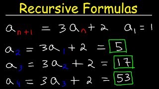 Recursive Formulas For Sequences [upl. by Natsyrk]