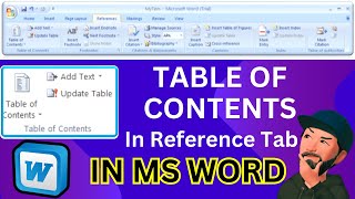 How to Use TABLE OF CONTENTS IN REFERENCE TAB IN MS WORDAre References included in table of content [upl. by Nessy]