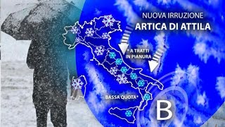 METEO INTENSA NEVICATA A BASSISSIMA QUOTA E GELO SIBERIANO SU TUTTA ITALIA [upl. by Unam]