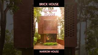 Narrow Brick house In India  shorts architecture whyarch architect home [upl. by Snoddy]