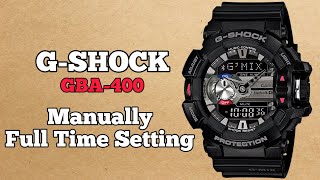 How To Setting Time Manually GSHOCK GBA400 Bluetooth Connected Watch  SolimBD [upl. by Nykal]