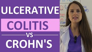 Crohns Disease vs Ulcerative Colitis Nursing  Crohns vs Colitis Chart Symptoms Treatment [upl. by Waugh]