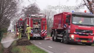 Grote woningbrand in Zuidwolde [upl. by Dew]