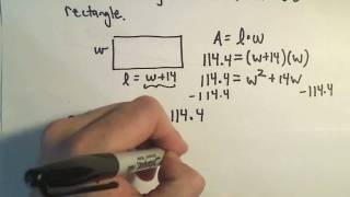 More Word Problems Using Quadratic Equations  Example 1 [upl. by Novyart242]