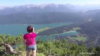 Herzogstand Blick auf Walchensee und Karwendel by Reisefernsehencom  Reisevideo  travel video [upl. by Ecam]