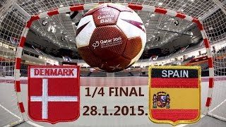 Handball гандбол DENMARK ESPAÑA Qatar Katar 2015 World Mens Handball Championship [upl. by Tarrah719]