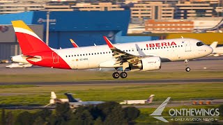 Iberia A320NEO landing in Madrid inbound from Barcelona [upl. by Mighell]