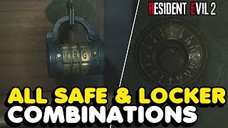 RE2 Remake  All SAFE amp LOCKER Combinations In Resident Evil 2 Remake [upl. by Rolph]