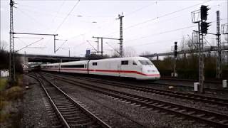 Zugverkehr am Bahnhof DüsseldorfFlughafen Br101146402403422429THASkyTrainGüterzug [upl. by Prescott354]