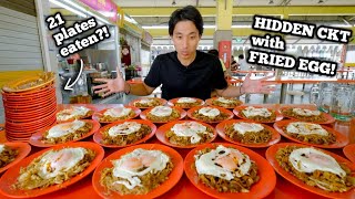 INSANE 21 PLATES CHAR KWAY TEOW Eating Challenge  Hidden Fried Kway Teow at Telok Blangah [upl. by Leesa175]