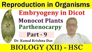 Embryogeny in Dicot amp Monocot plants  Reproduction Organisms XII BIOLOGY  Part 9 [upl. by Jolyn622]