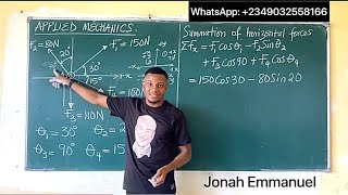 Resolution of Vectors in 2D  Part 2 vector resolution jonahemmanuel appliedmechanics [upl. by Tolland]