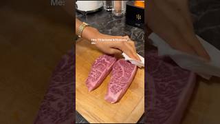 Cooking Wagyu steak for dinner🥰cooking wagyu steak dinner [upl. by Mace]