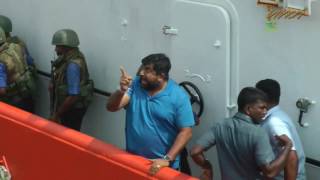 Sri Lanka Navy chief assaults journalist on Human Rights Day 2016 [upl. by Friedly]