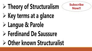 StructuralismFerdinand De Saussure COMPLETE NOTES [upl. by Esdnil]