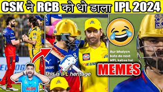 CSK ने RCB को रुला दिया😂 CSK vs RCB IPL 2024 MEMES [upl. by Chrotoem]